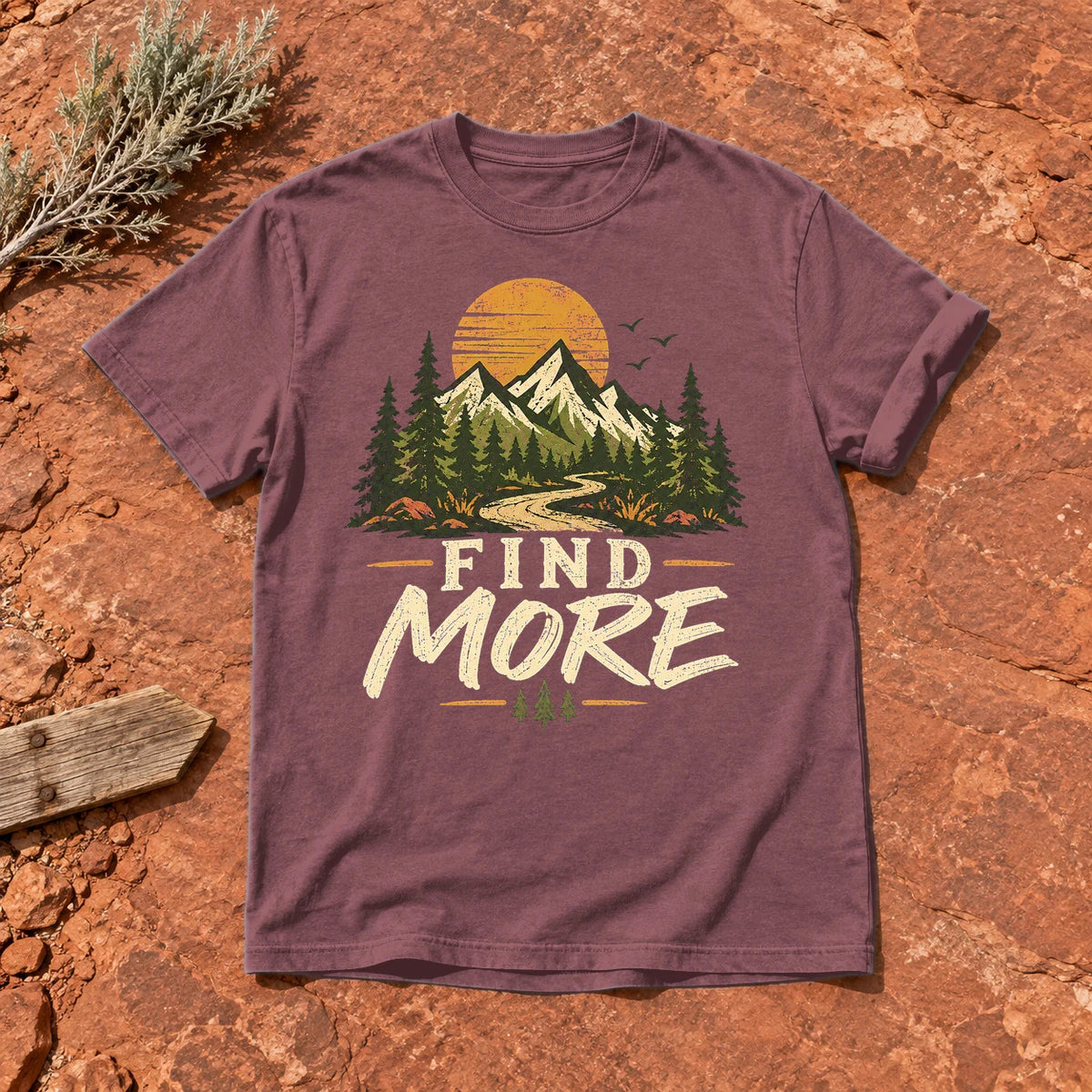 Find More Mountain Trail Graphic Tee on Brick Premium Tee