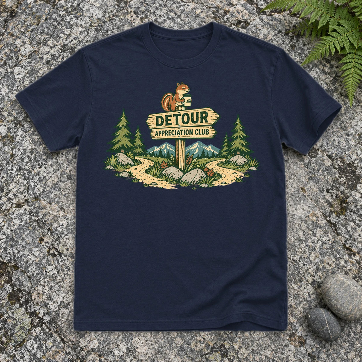 Detour Appreciation Club Graphic Tee on Navy Everyday Soft Tee