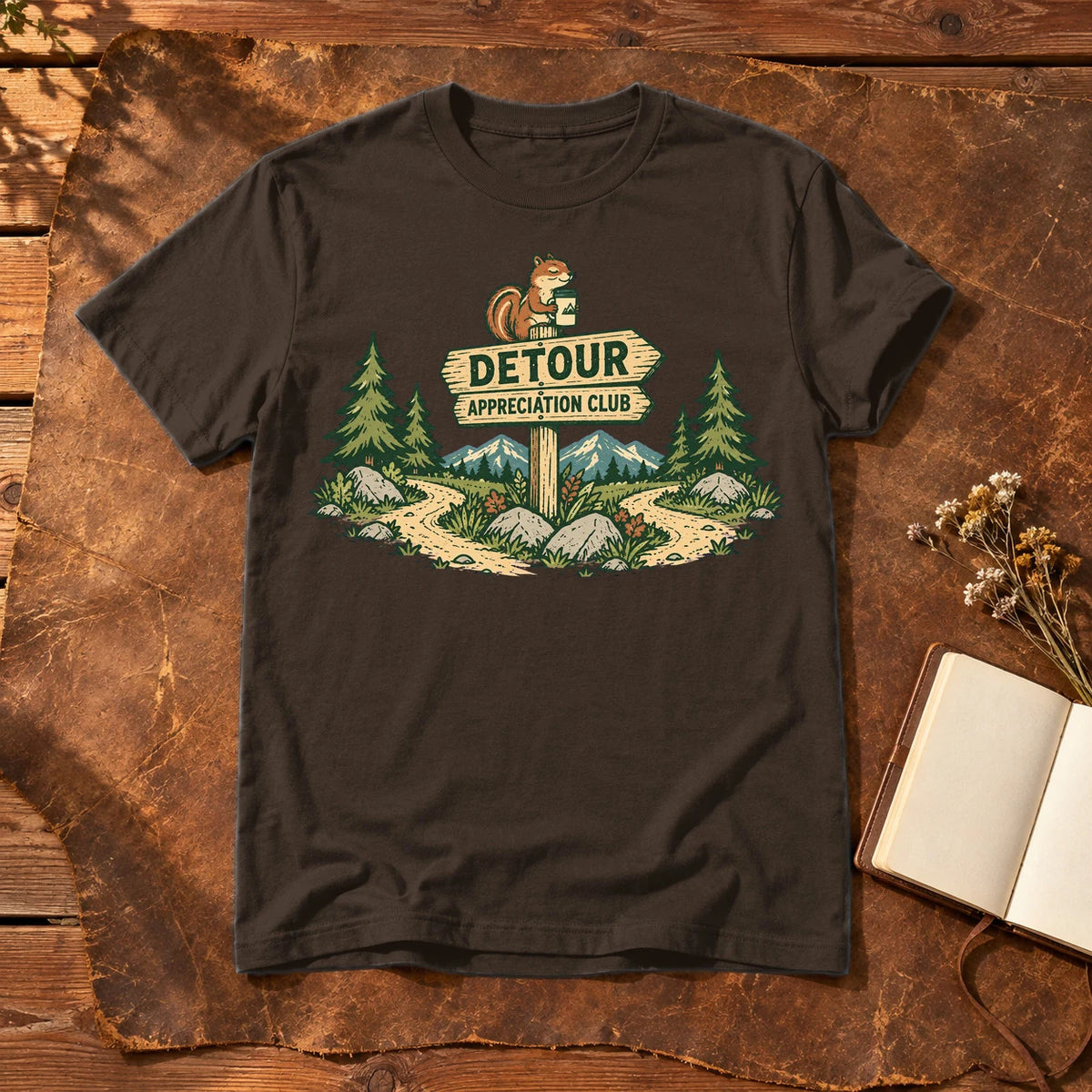 Detour Appreciation Club Graphic Tee on Dark Chocolate Everyday Soft Tee
