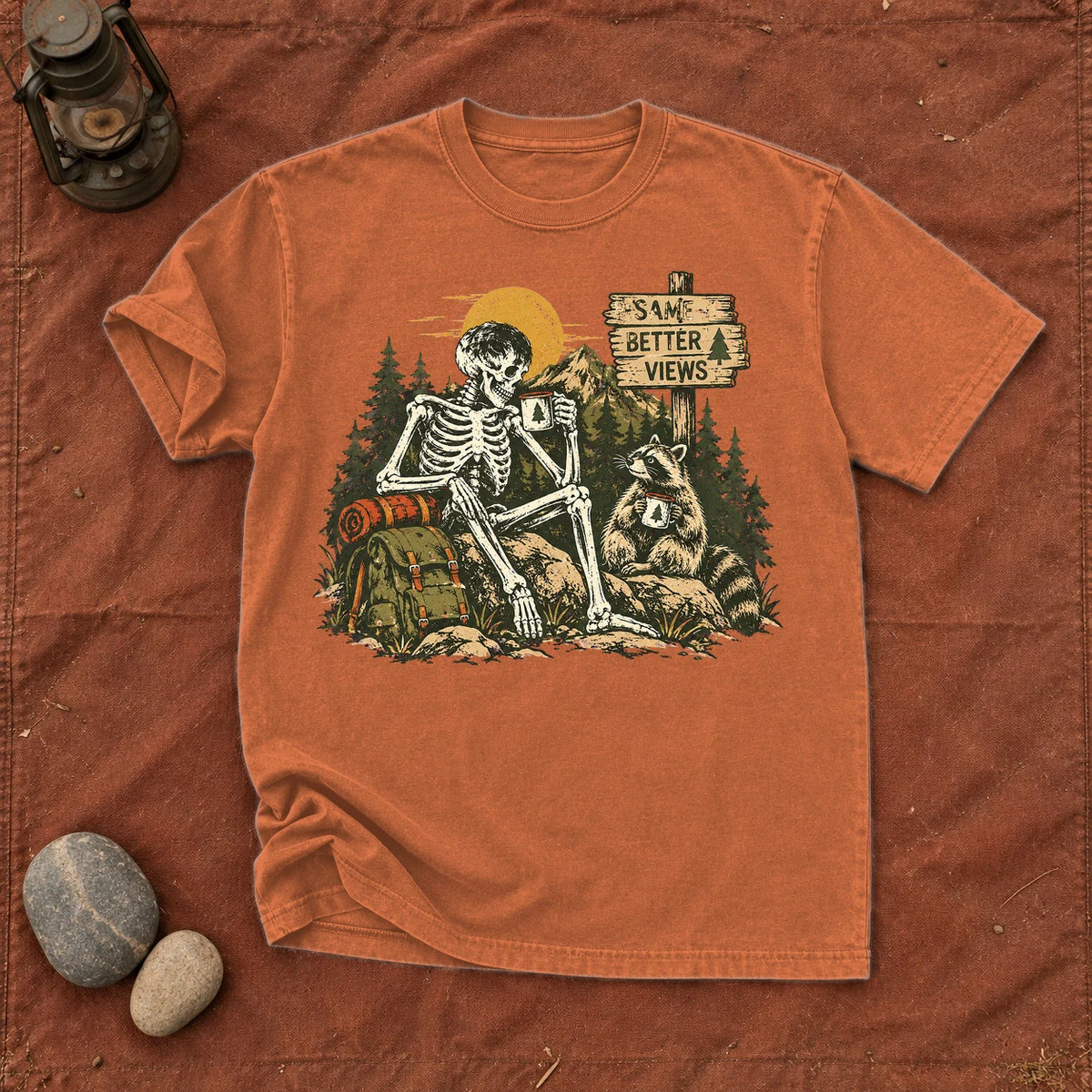 Better Views Skeleton Graphic Tee on Yam Premium Tee