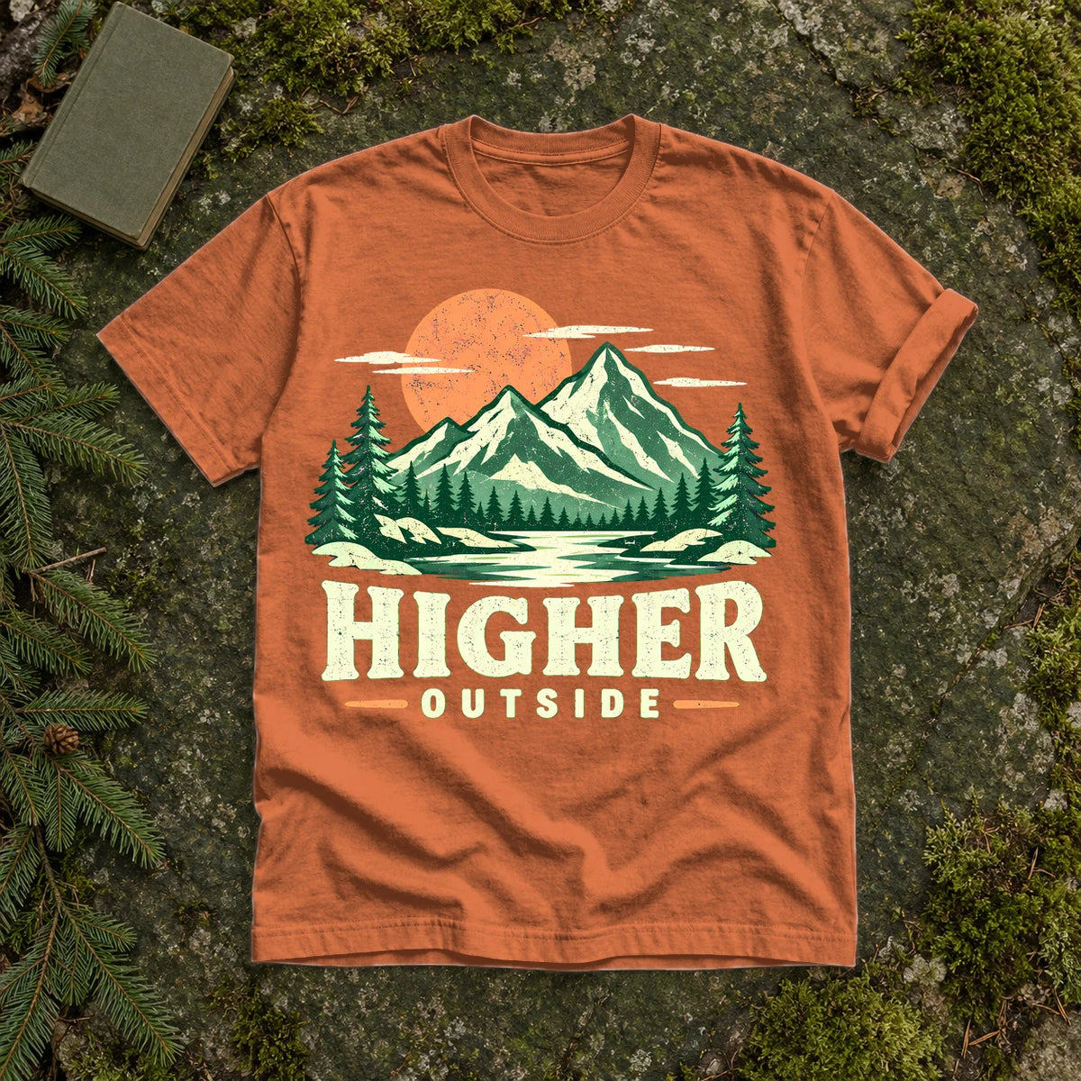 Higher Outside Vintage Mountain Graphic Tee on Yam Premium Tee