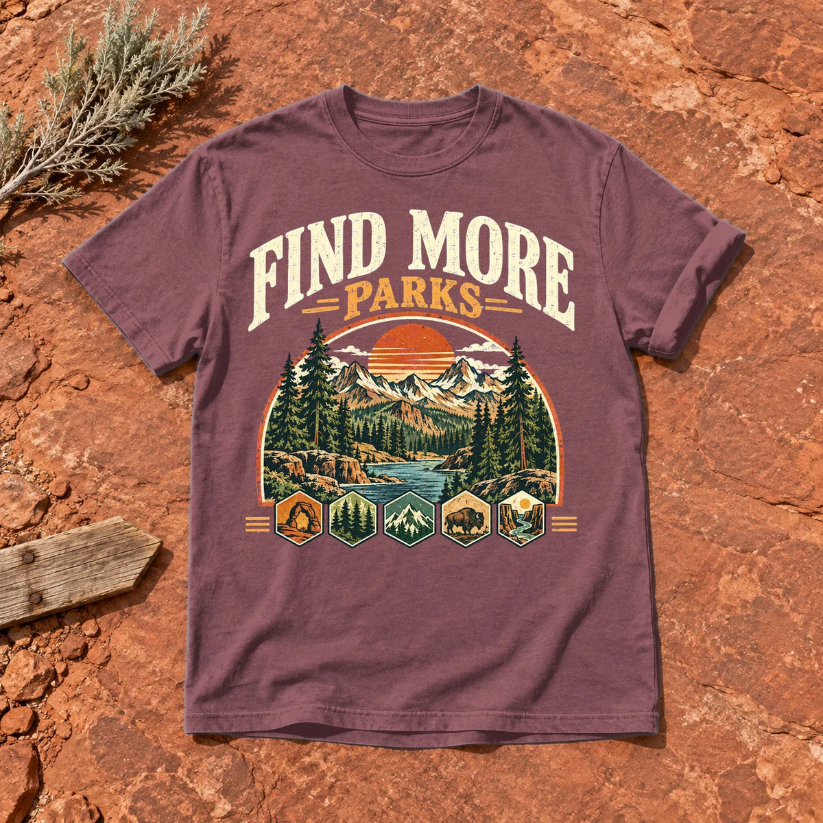 Find More Parks Vintage Graphic Tee on Brick Premium Tee