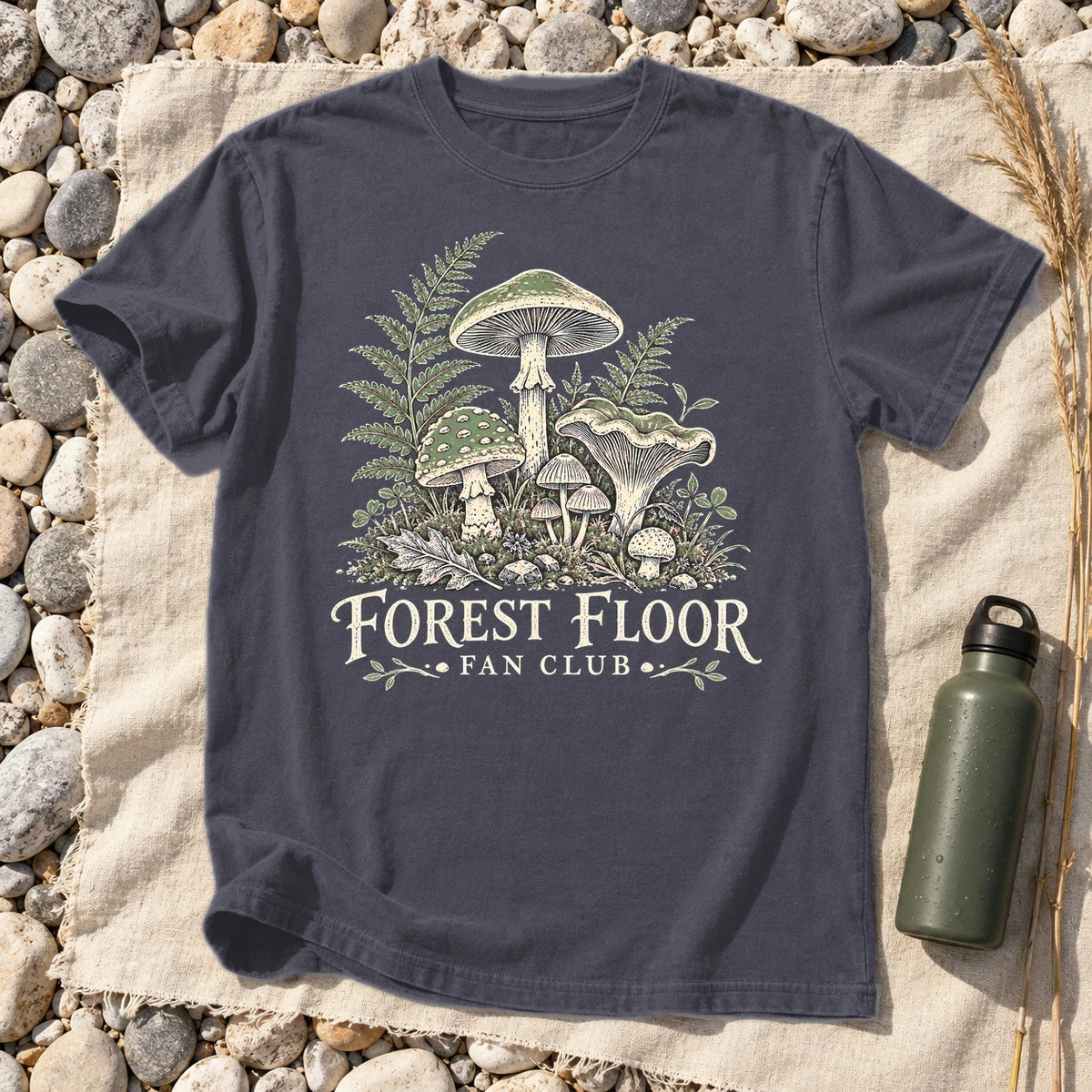Forest Floor Fan Club Graphic Tee on Navy Premium Tee