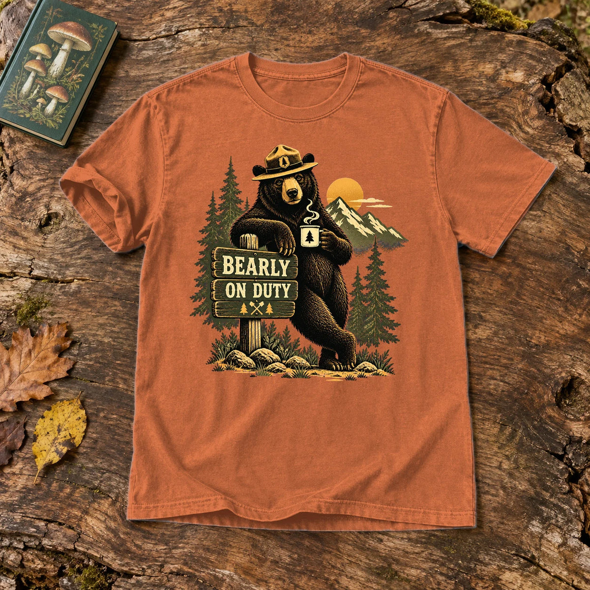 Bearly On Duty Graphic Tee on Yam Premium Tee