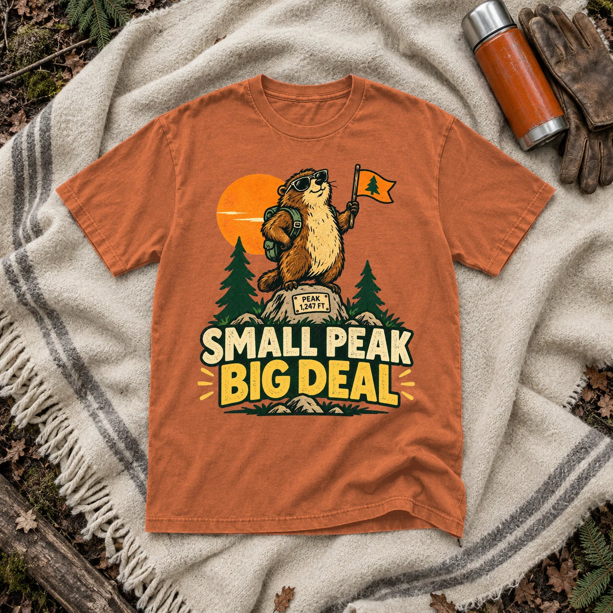 Small Peak Big Deal Graphic Tee on Yam Premium Tee