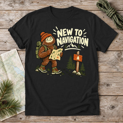New to Navigation Bigfoot Graphic Tee on Black Everyday Soft Tee