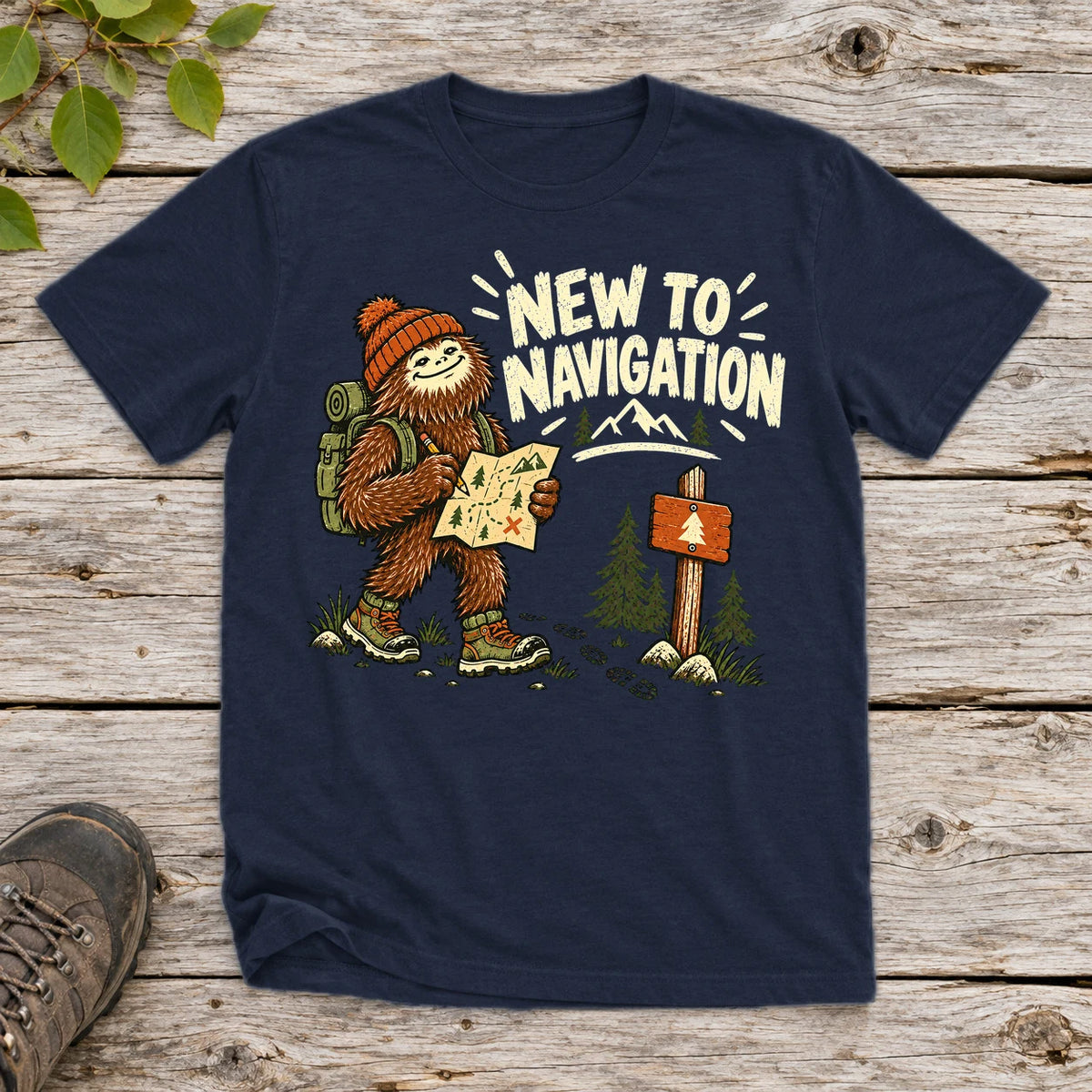 New to Navigation Bigfoot Graphic Tee on Navy Everyday Soft Tee
