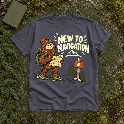 New to Navigation Bigfoot Graphic Tee on Navy Premium Tee