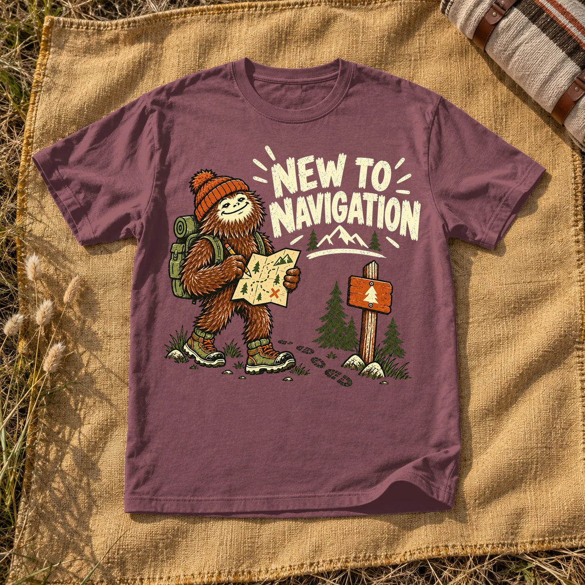 New to Navigation Bigfoot Graphic Tee on Brick Premium Tee