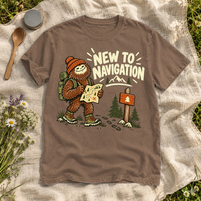 New to Navigation Bigfoot Graphic Tee on Espresso Premium Tee