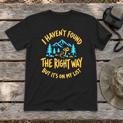 The Right Way Adventure Graphic Tee on Black Everyday Soft Tee