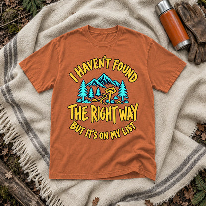 The Right Way Adventure Graphic Tee on Yam Premium Tee
