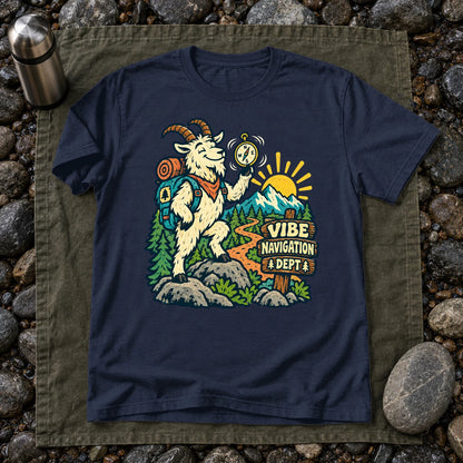 Vibe Navigation Dept Graphic Tee on Navy Everyday Soft Tee