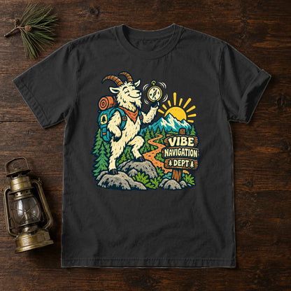Vibe Navigation Dept Graphic Tee on Black Premium Tee