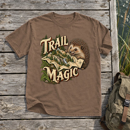 Trail Magic Hedgehog Graphic Tee on Espresso Premium Tee