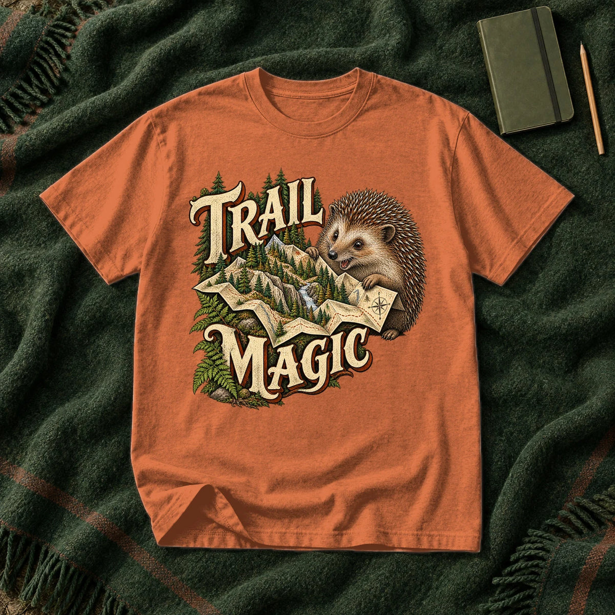 Trail Magic Hedgehog Graphic Tee on Yam Premium Tee