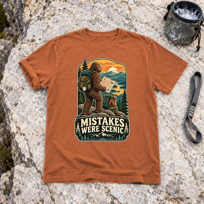 Mistakes Were Scenic Bigfoot Graphic Tee on Yam Premium Tee