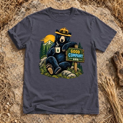 Good Company Ranger Bear Graphic Tee on Navy Premium Tee