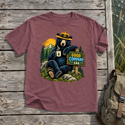 Good Company Ranger Bear Graphic Tee on Brick Premium Tee
