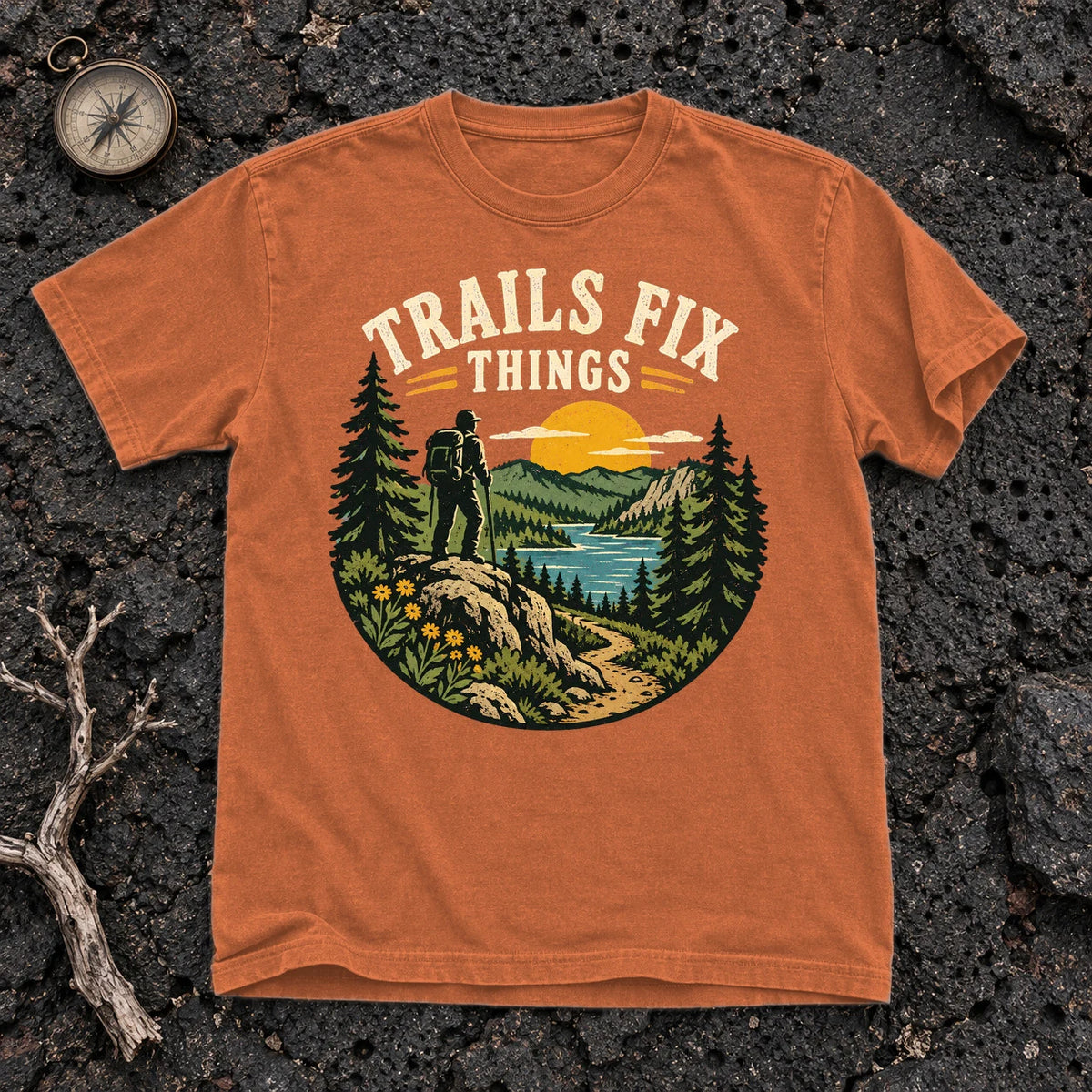 Trails Fix Things Vintage Graphic Tee on Yam Premium Tee