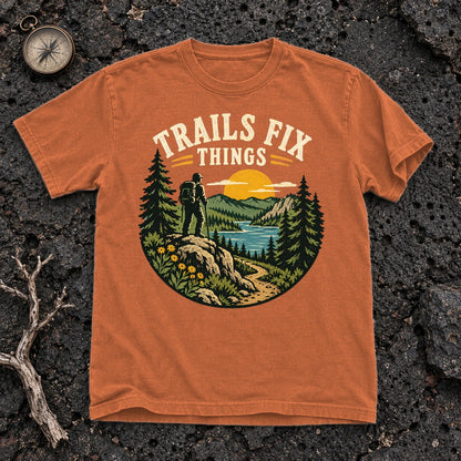 Trails Fix Things Vintage Graphic Tee on Yam Premium Tee