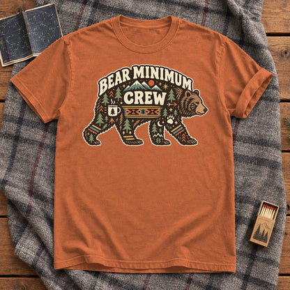 Bear Minimum Crew Graphic Tee on Yam Premium Tee