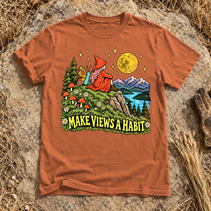 Make Views A Habit Vintage Graphic Tee on Yam Premium Tee