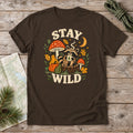 Cozy Autumn Raccoon Stay Wild Graphic Tee