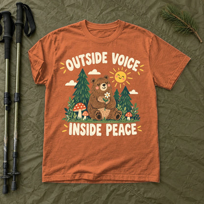 Outside Voice Inside Peace Graphic Tee on Yam Premium Tee