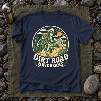 Dirt Road Daydreams Bigfoot Graphic Tee on Navy Everyday Soft Tee