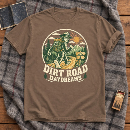 Dirt Road Daydreams Bigfoot Graphic Tee on Espresso Premium Tee