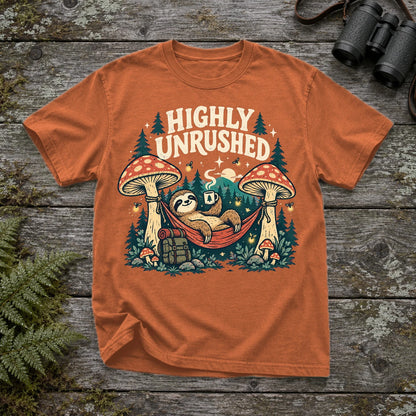 Highly Unrushed Sloth Graphic Tee on Yam Premium Tee