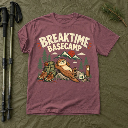 Breaktime Basecamp Otter Graphic Tee on Brick Premium Tee