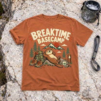 Breaktime Basecamp Otter Graphic Tee on Yam Premium Tee