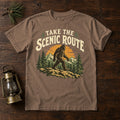 Take The Scenic Route Bigfoot Graphic Tee