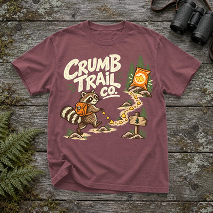 Crumb Trail Co. Raccoon Graphic Tee on Brick Premium Tee