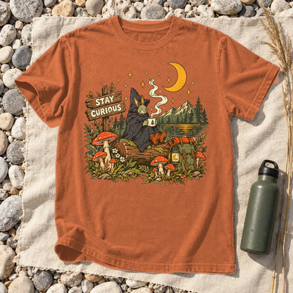 Stay Curious Woodland Wanderer Graphic Tee on Yam Premium Tee