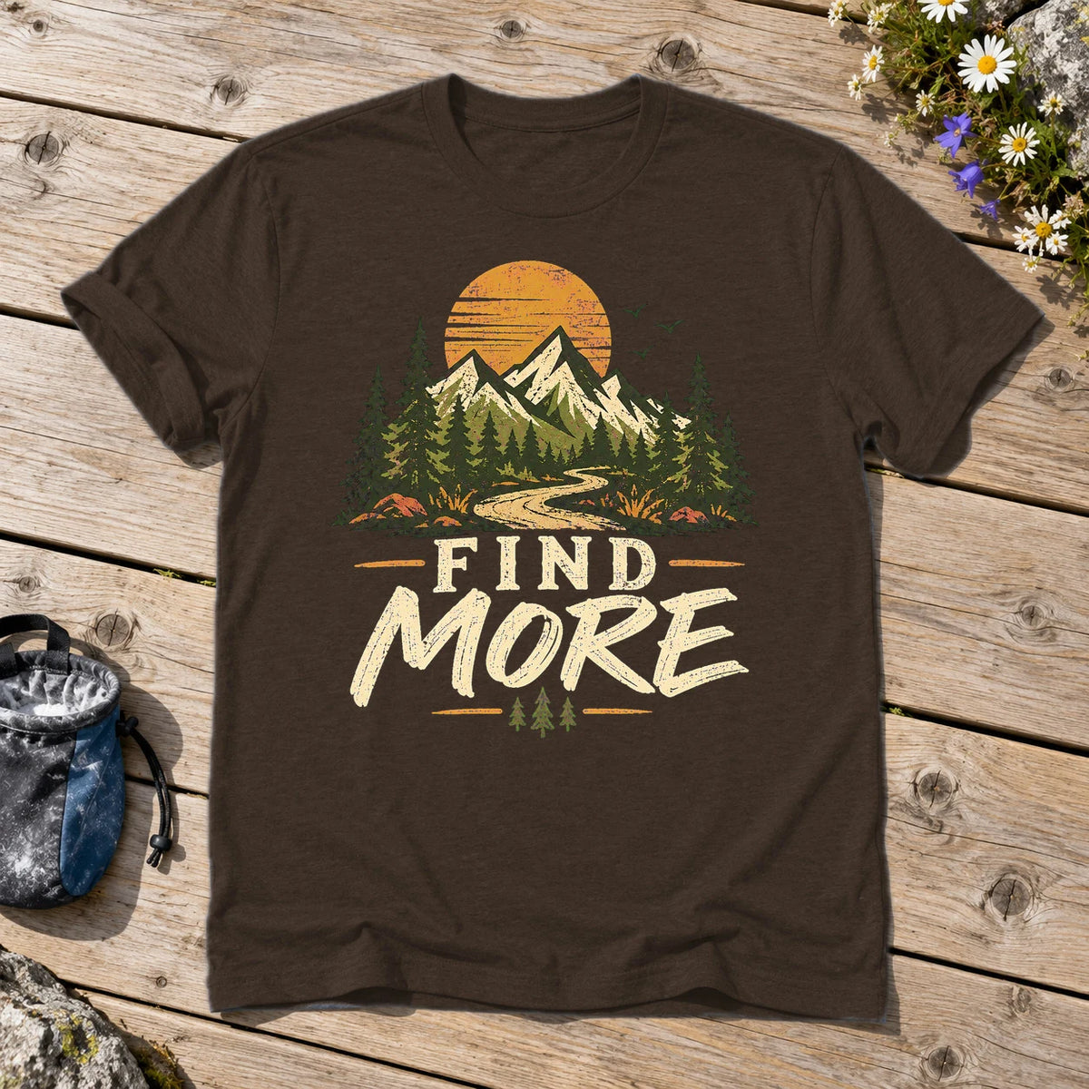Find More Mountain Trail Graphic Tee on Dark Chocolate Everyday Soft Tee