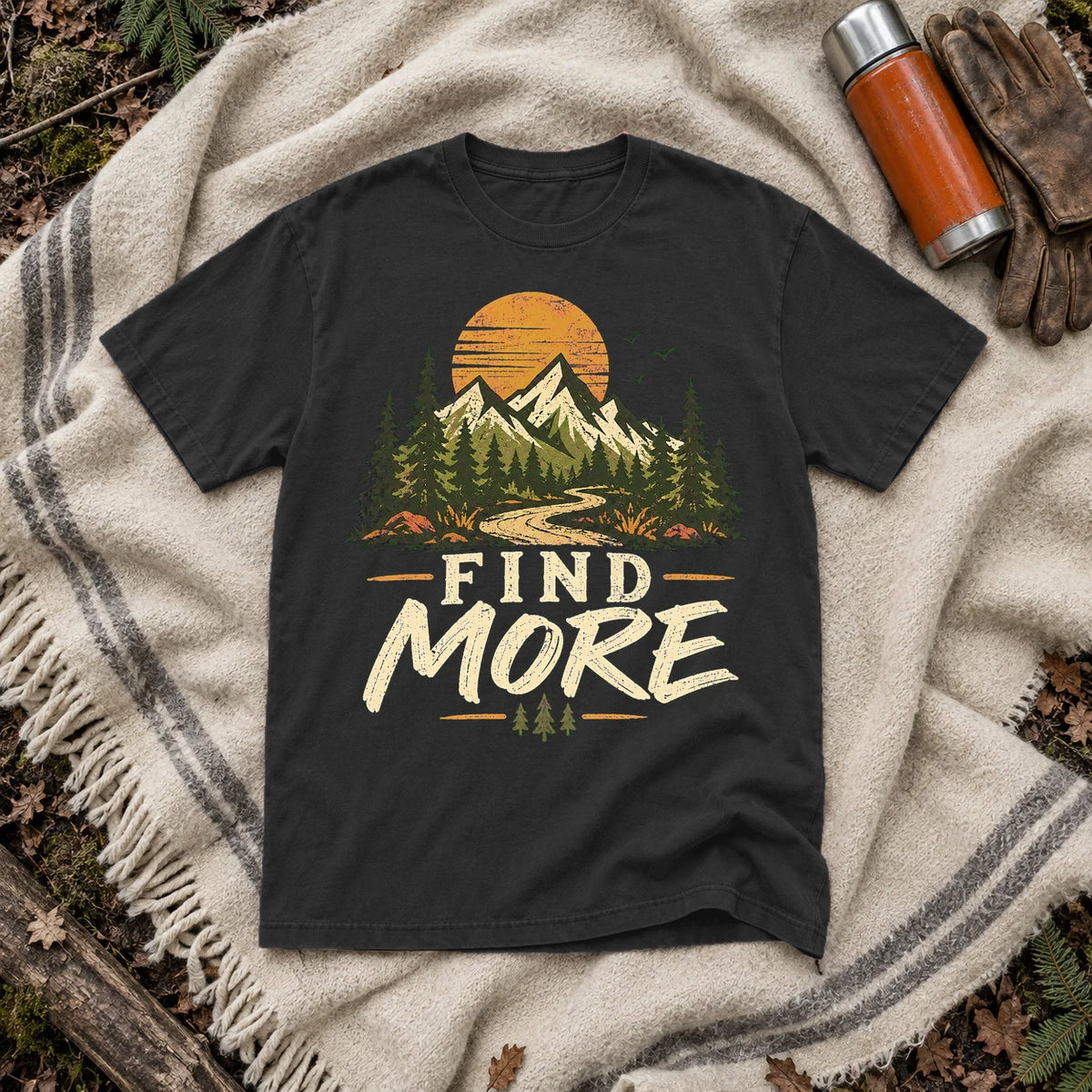 Find More Mountain Trail Graphic Tee on Black Premium Tee