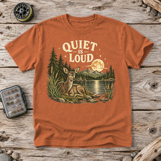 Quiet Is Loud Vintage Deer Graphic Tee on Yam Premium Tee