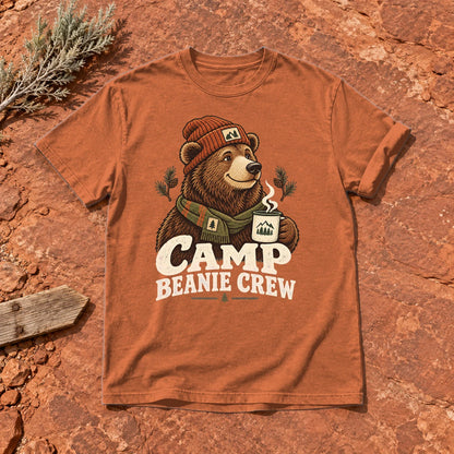 Camp Beanie Crew Graphic Tee on Yam Premium Tee
