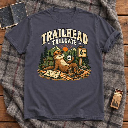 Trailhead Tailgate Otter Graphic Tee on Navy Premium Tee