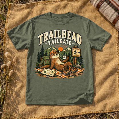 Trailhead Tailgate Otter Graphic Tee on Moss Premium Tee