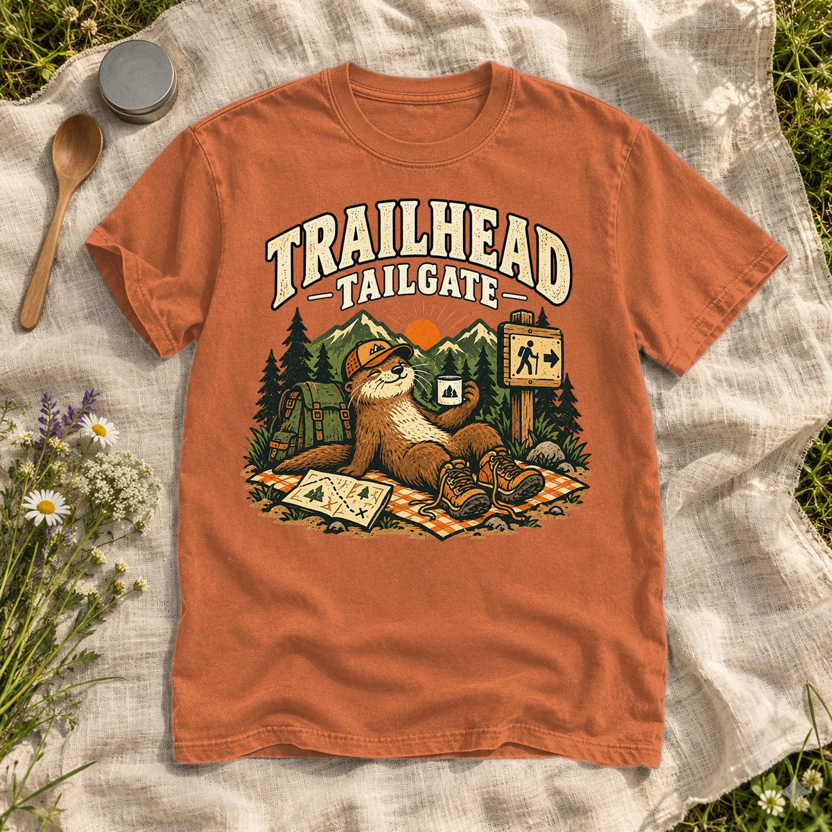 Trailhead Tailgate Otter Graphic Tee on Yam Premium Tee