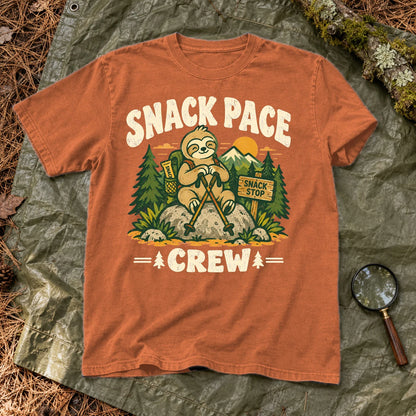 Snack Pace Crew Sloth Graphic Tee on Yam Premium Tee