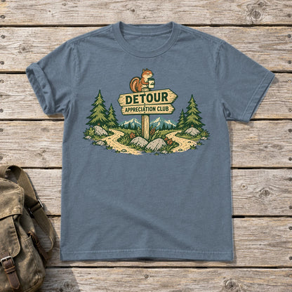 Detour Appreciation Club Graphic Tee on Heather Indigo Everyday Soft Tee