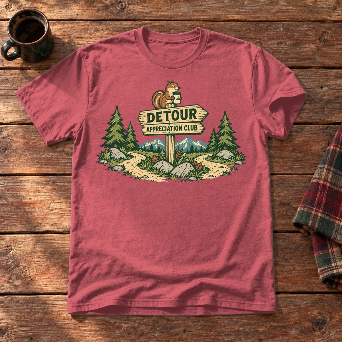 Detour Appreciation Club Graphic Tee on Heather Red Everyday Soft Tee