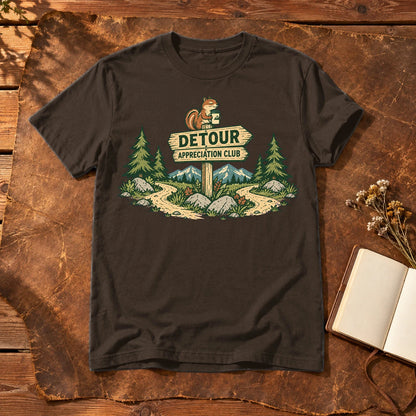 Detour Appreciation Club Graphic Tee on Dark Chocolate Everyday Soft Tee