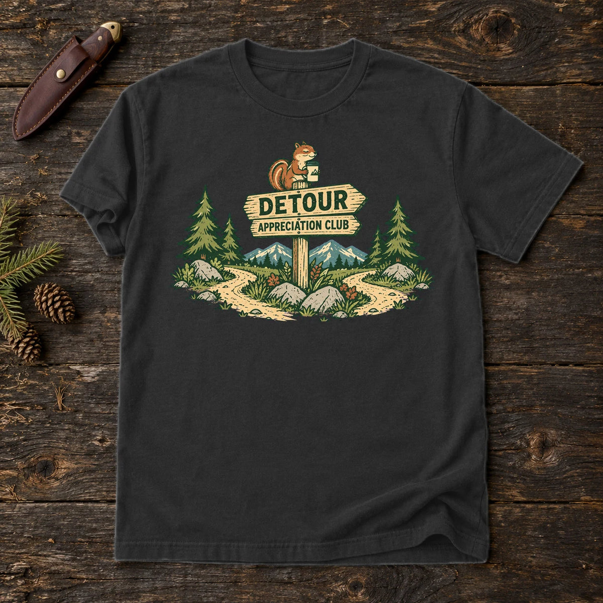 Detour Appreciation Club Graphic Tee on Black Premium Tee
