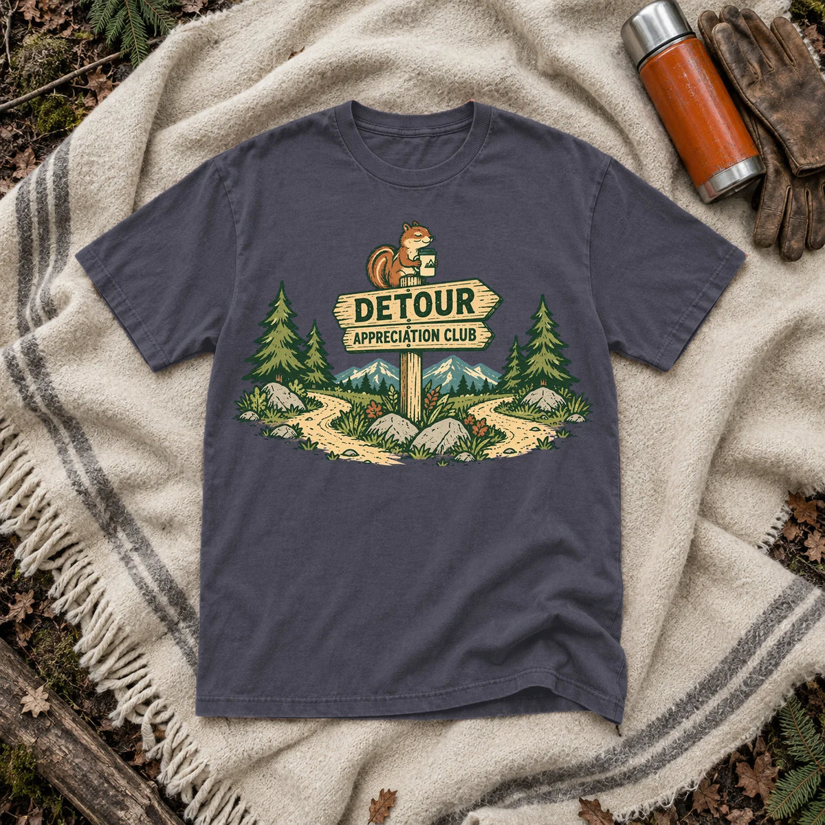Detour Appreciation Club Graphic Tee on Navy Premium Tee
